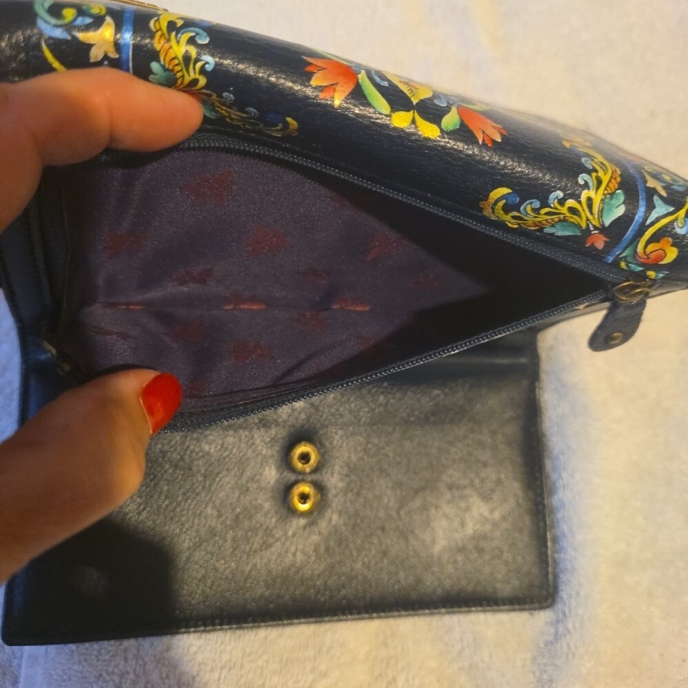 ANUSCHKA Navy Leather Wallet - Picture 7 of 7